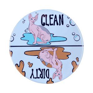 Bi-color Sphynx Cat Dishwasher Magnet Kitchen Sign